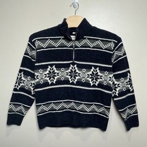 Abercrombie Fitch Women's Soft AF 1/4 Zip Sweater Snowflake Oversized NWT $79